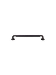Lily Cabinet Pull - 7 9/16 inch Center-to-Center in Flat Black.